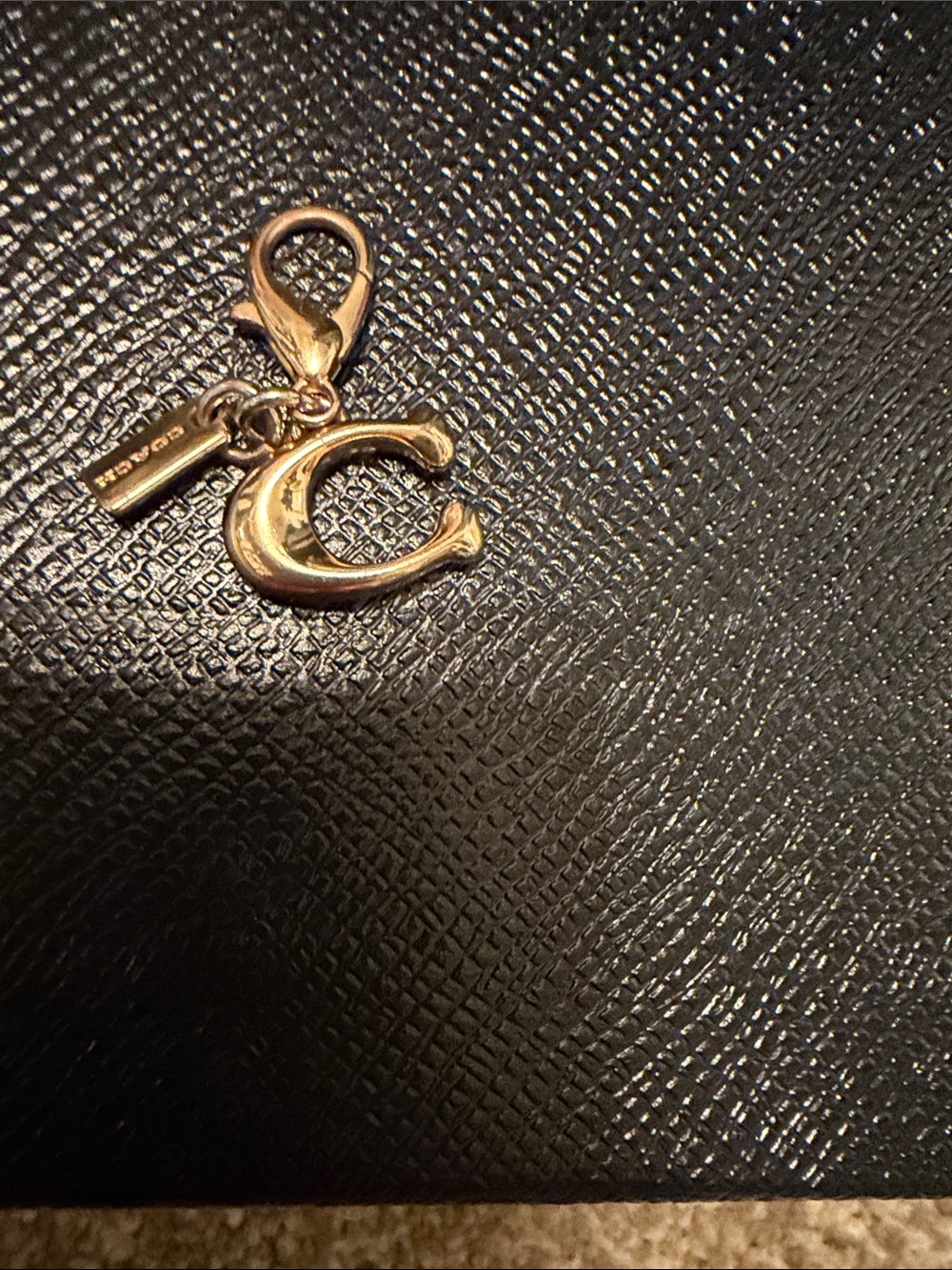 Coach Gold "C" Charm Accent